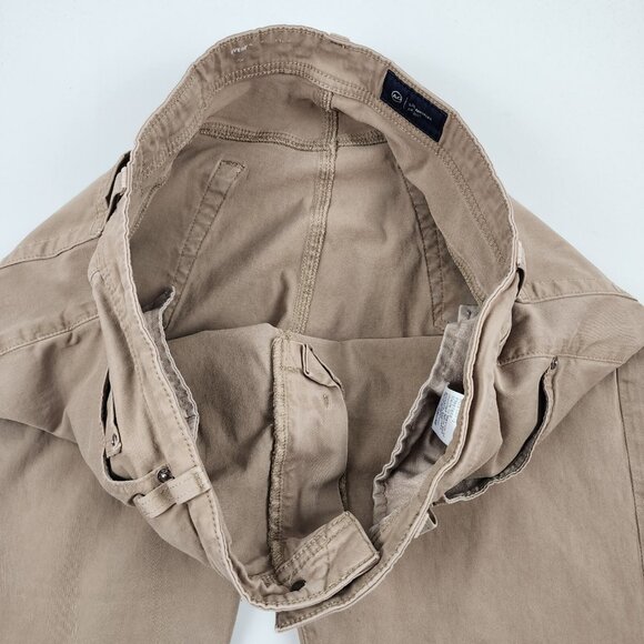 AG Adriano Goldschmied The Everett Pants Mens Slim Straight Tan Size 36x31 - Picture 6 of 13